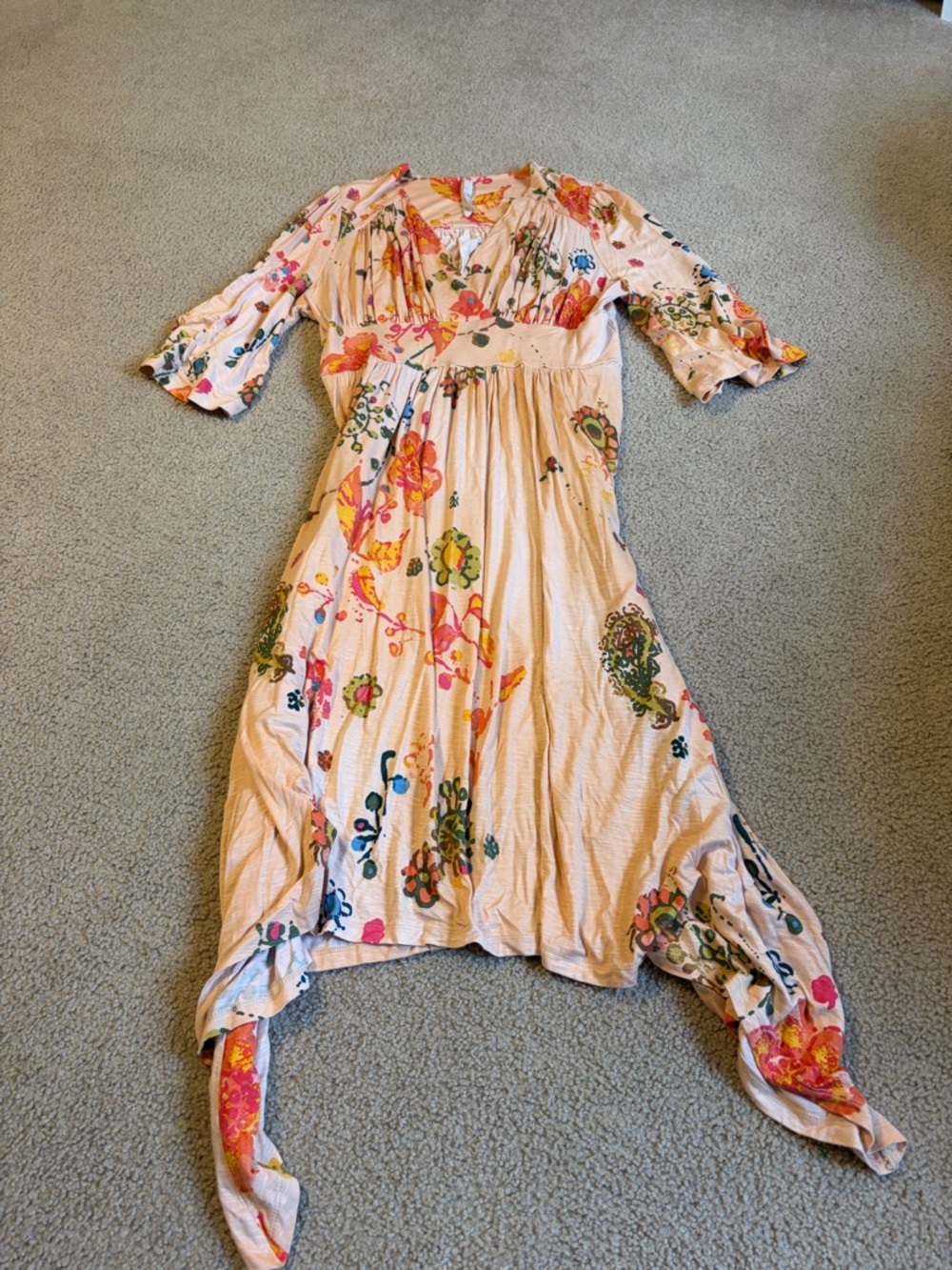 Melissa McCarthy Pink Floral Midi Dress